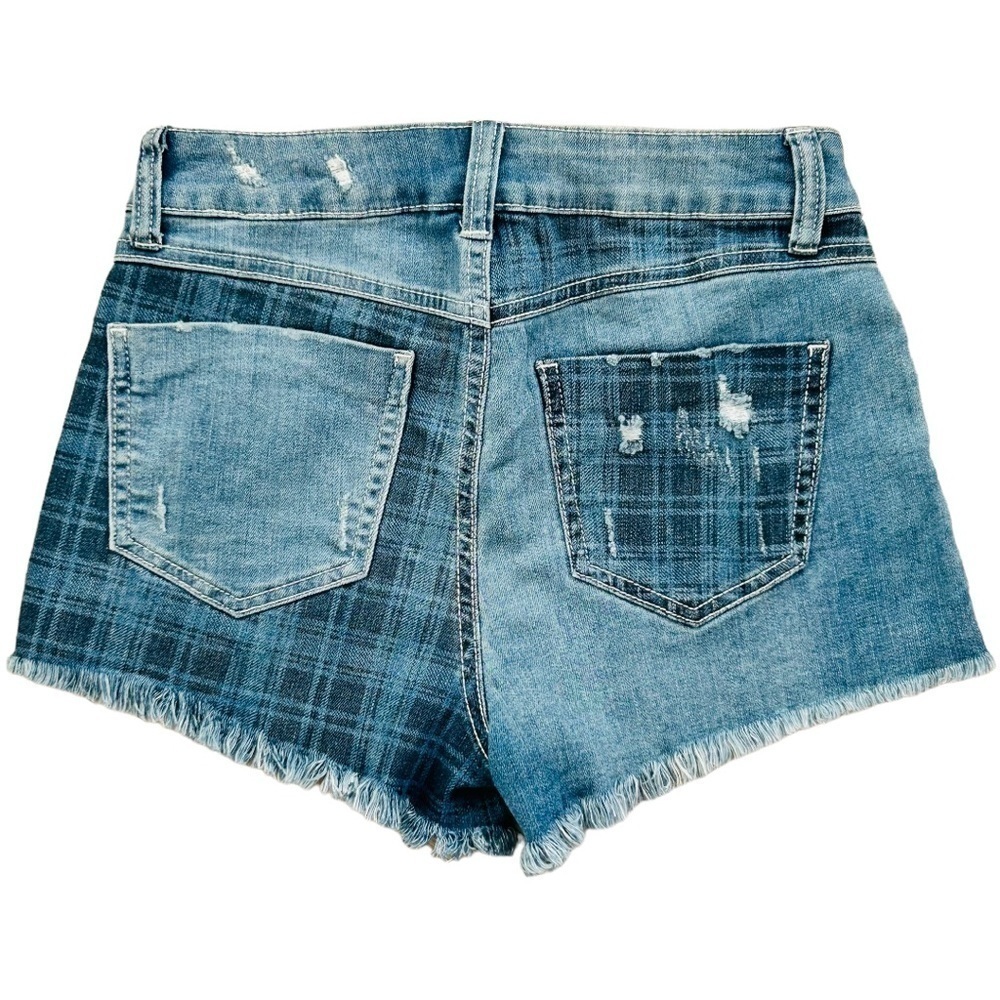 Sincerely Jules High Rise Denim Shorts Distressed Denim Women’s Size 1 New - Picture 3 of 6